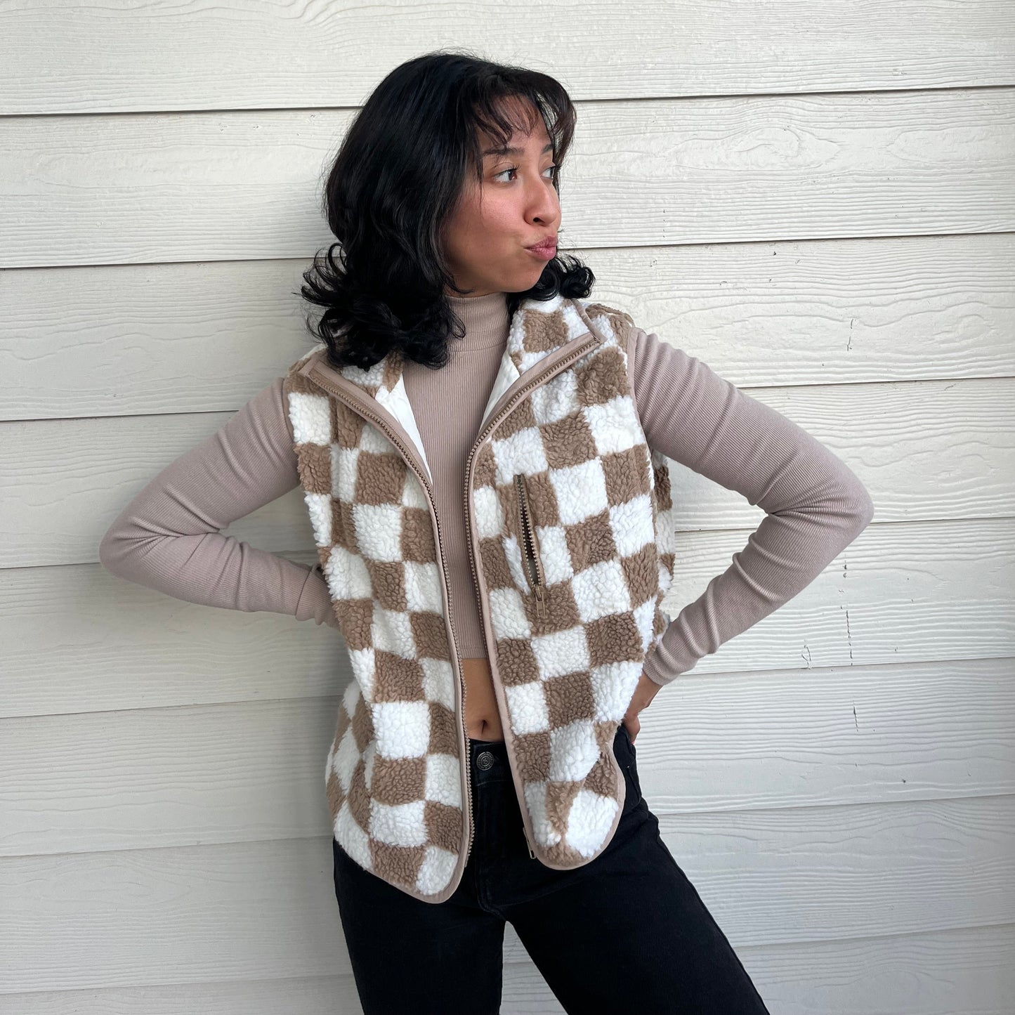 Checked Out Vest