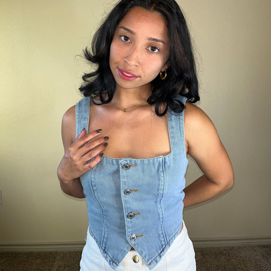 Beth Denim Tank