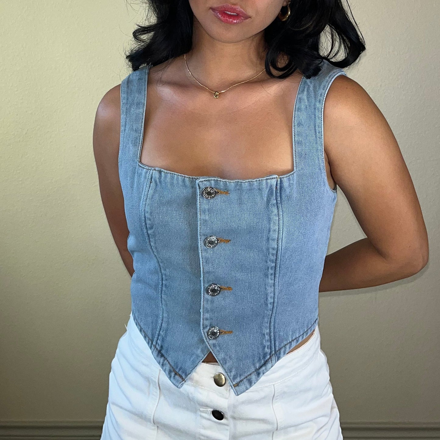 Beth Denim Tank